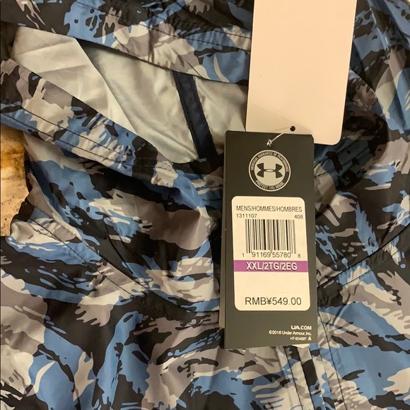 Under Armour Men’s Windbreaker size XL blue - Picture 5 of 7
